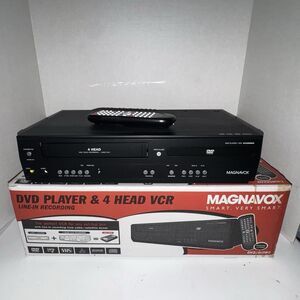 Magnavox DV220MW9 VHS DVD Combo Player 4 Head VCR Remote Tested Works In Box